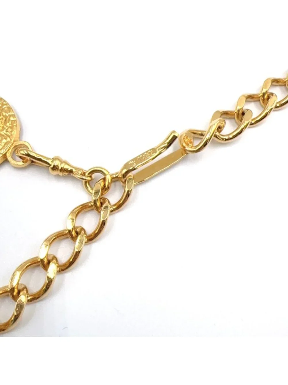 Chanel CC Logo Cambon Plate Gold Plated Chain Belt